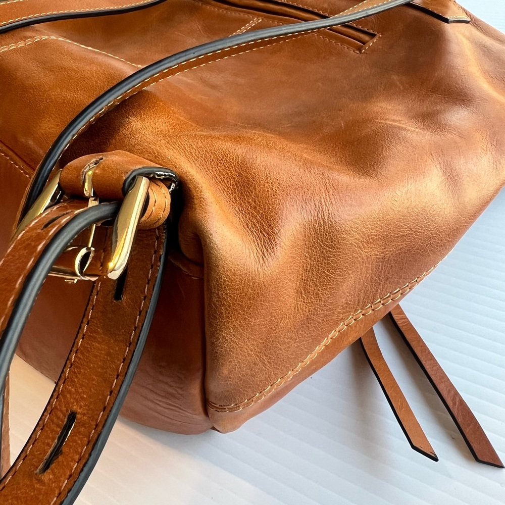 Lodis Brown Leather Women's Backpack - Picture 6 of 6